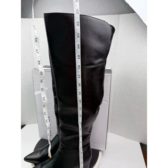 Nine West Women's Maner 3 Black Pointy Toe Over The Knee Boots Size 8M NEW - Picture 2 of 7
